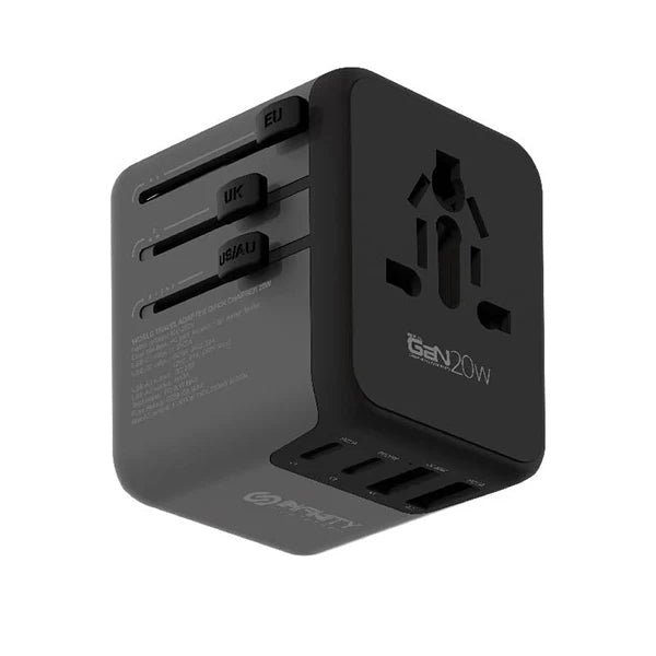 GaN世界通用PD萬能充頭插頭 (深黑色)