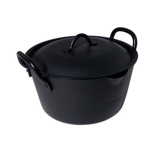 日本燕三条製鐵流|鐵炸鍋系列 雙柄高身連蓋炸鍋 20cm