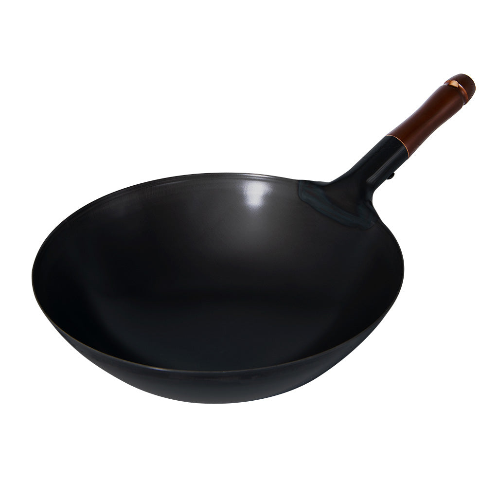 日本燕三条製鐵流|專業級鐵鍋系列 木柄北京鍋 33cm