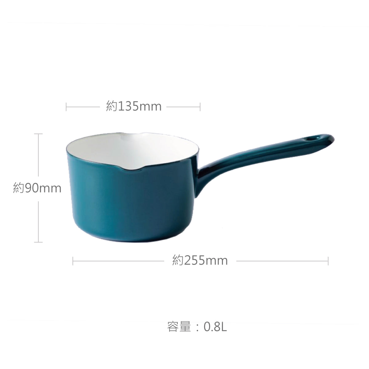 TAKUMI 匠系列|單柄琺瑯牛奶鍋 12cm 森林綠