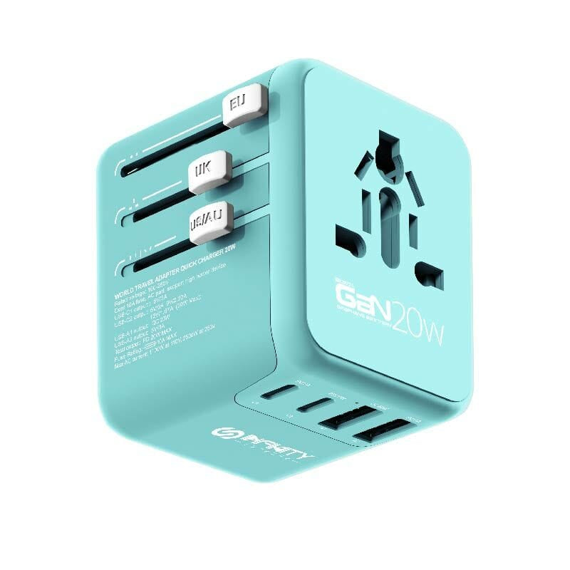 GaN世界通用PD萬能充頭插頭(綠色)