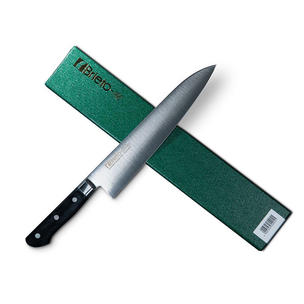 日本Brieto|M9-PRO 系列 低溫處理Mo-V鋼木柄廚師刀 240mm