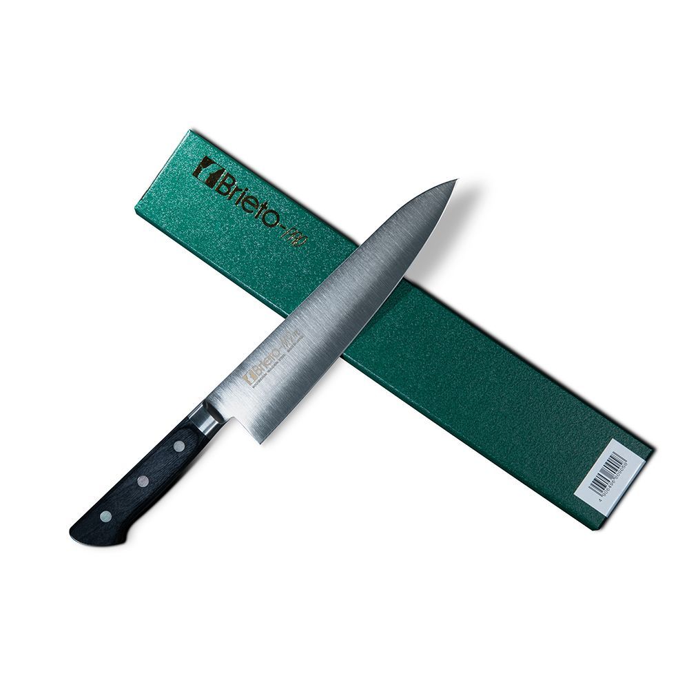 日本Brieto|M9-PRO 系列 低溫處理Mo-V鋼木柄廚師刀 210mm